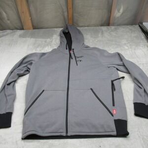 Milwaukee Sweatshirt Mens Large Gray M12 Heated Gear Full Zip Hoodie READ
